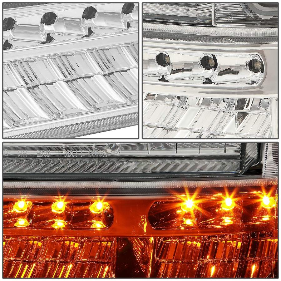 LED Turn Signal Chrome Amber Corner Headlight w/Bumper Lamps+Too 並行輸入品の画像