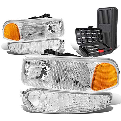 Chrome Housing Headlight+Bumper Lamps+Tool Kit Compatible with G 並行輸入品の画像