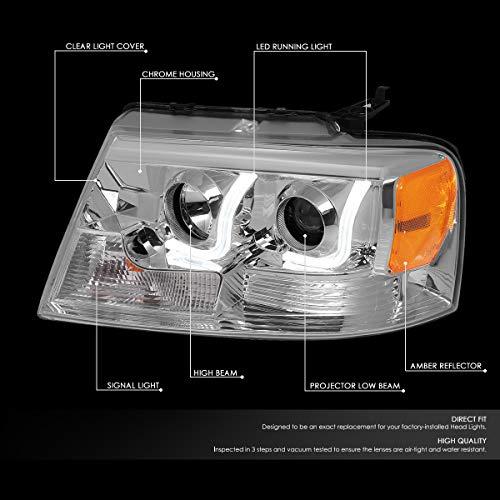 【並行輸入品】 Auto Dynasty Dual LED DRL L Bar Projector Chrome Amber Corner Heの画像
