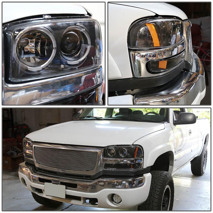 【並行輸入品】 Auto Dynasty LED Twin Halo Black Amber Corner Projector Headligh_6