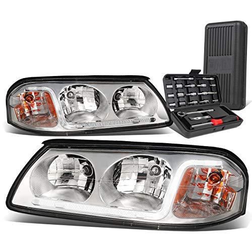 【並行輸入品】 Auto Dynasty LED DRL Chrome Housing Amber Corner Headlight Lamps_1
