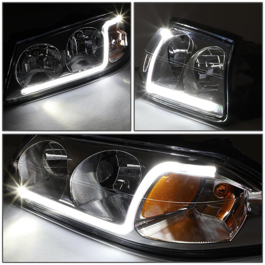 【並行輸入品】 Auto Dynasty LED DRL Chrome Housing Amber Corner Headlight Lamps_6