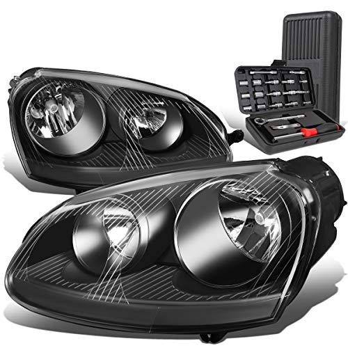 【並行輸入品】ブラック ハウジング ヘッドライト ヘッドランプ + ツールキット VW Jetta Rabblit 05 10対応 Auto Dの画像
