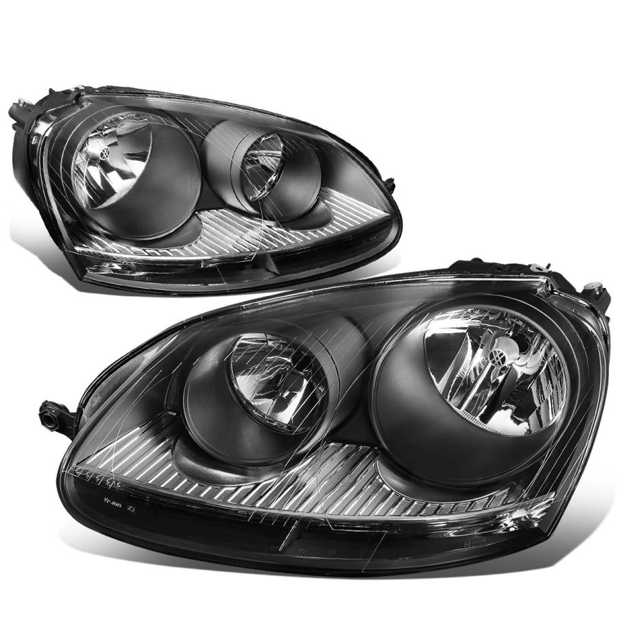 【並行輸入品】ブラック ハウジング ヘッドライト ヘッドランプ + ツールキット VW Jetta Rabblit 05 10対応 Auto Dの画像