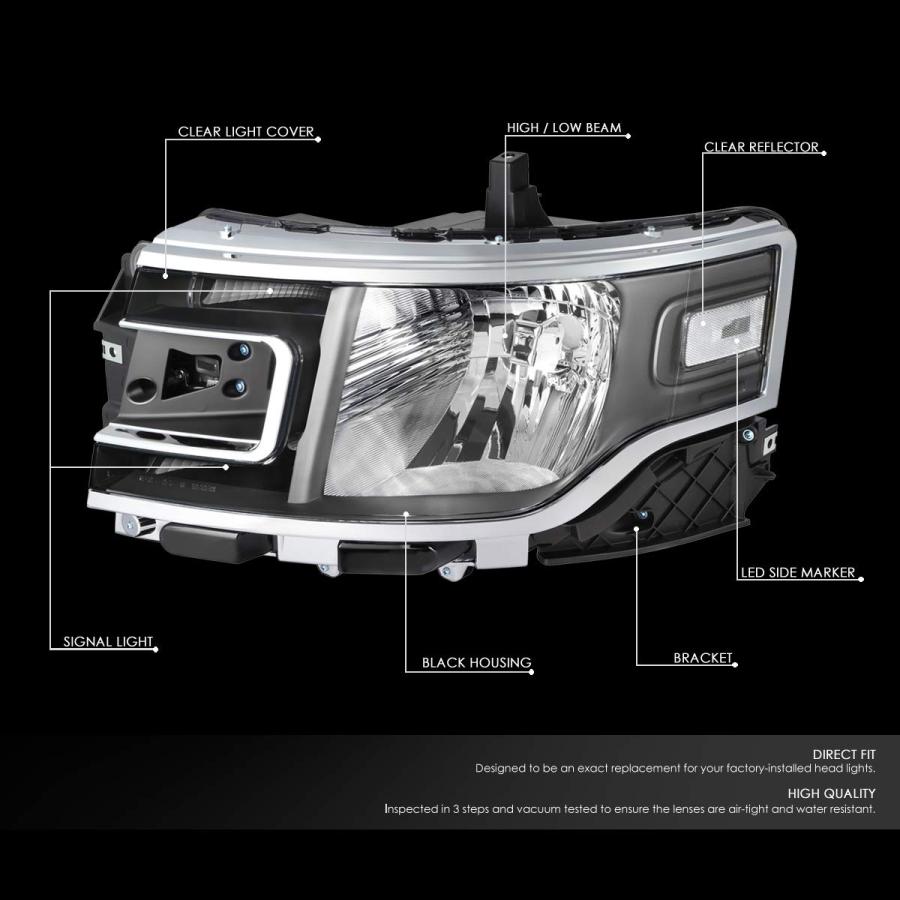 【並行輸入品】 Auto Dynasty Pair OE Style Black Housing Headlight Lamps+Tool Kiの画像