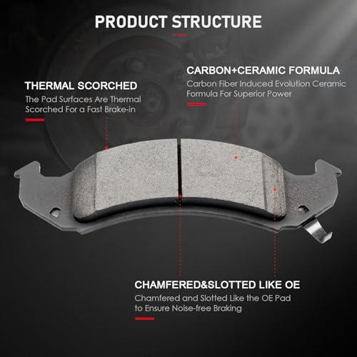 cciyu D623 Front Ceramic Brake Pads Kits 4pcs fit For Buick LeSa 並行輸入品の画像