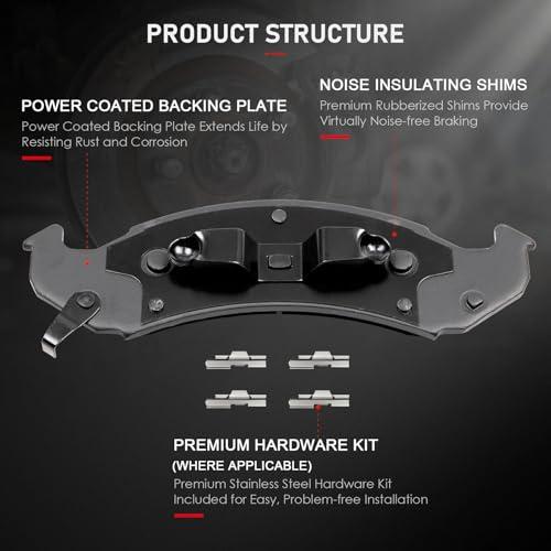 cciyu D623 Front Ceramic Brake Pads Kits 4pcs fit For Buick LeSa 並行輸入品の画像