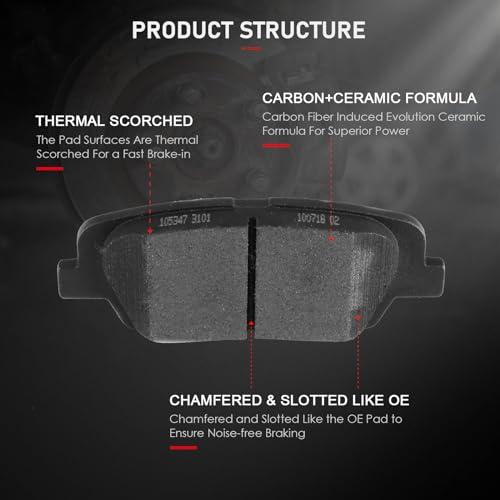 リアセラミックブレーキパッドキット 4点 2010 2016 ヒュンダイ サンタフェ 2013 2014 ヒュンダイ サンタフェ  並行輸入品_4