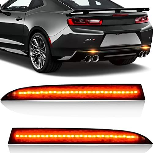 NJSBYL スモークレンズ LED バンパーリフレクターライト 2016 2019 シボレー カマロ \u0026 2013 2019 シ 並行輸入品の画像