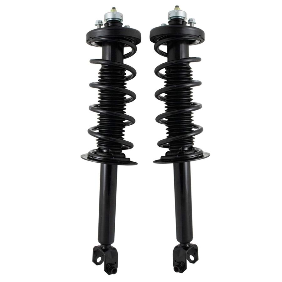 TRQ Rear Complete Loaded Shock Strut Spring Assembly LH RH Pair