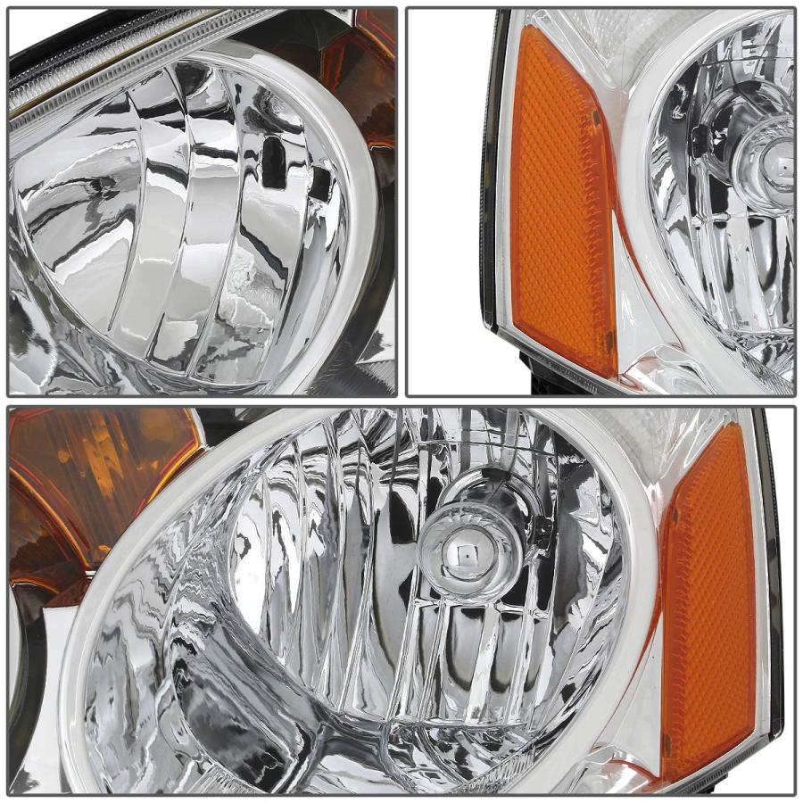 【並行輸入品】 Auto Dynasty Chrome Housing Amber Corner Headlight Head Lamps+Toの画像