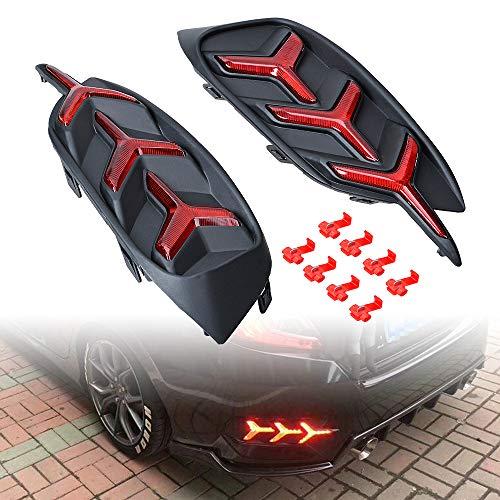レッドレンズ Y LEDバンパーリフレクターランプ 2016 2019 2020 ホンダ シビック LX EXツーリングセダン対応 並行輸入品_3