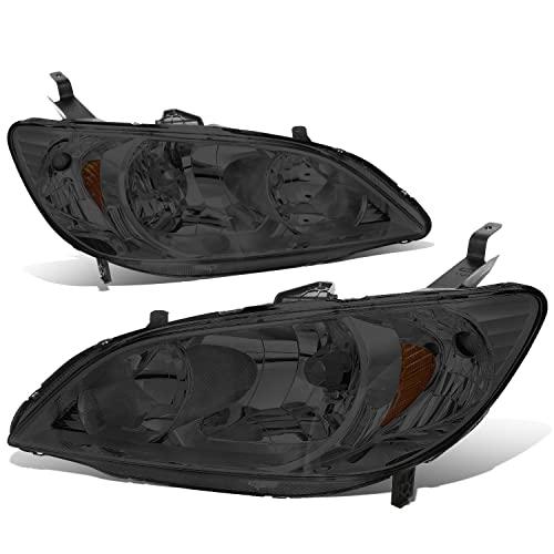 【並行輸入品】Auto Dynasty スモークハウジング アンバー コーナー ヘッドライト アセンブリ ランプ ホンダ シビック クーペ セダの画像