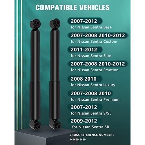 ブランド登録なし - Auto Shocks 341659 AUTOMUTO アブソーバーキット 2x 後押し緩衝器 2007 2012 日 並行輸入品