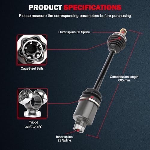 【並行輸入品】 CCIYU CV Axle Shaft Assembly fits for Front Left Right 2005 2010_7