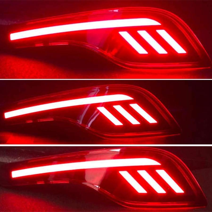 PGONE レッド LED リアバンパーリフレクター フォグブレーキテールライトランプキット 2017 2018 2019 ホンダ 並行輸入品_9