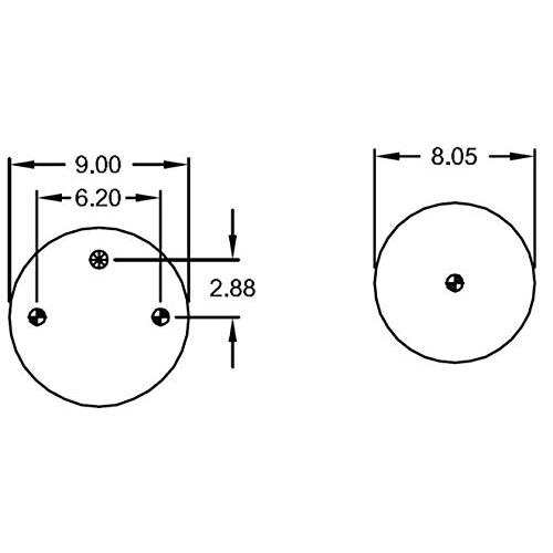 【並行輸入品】TORQUE エアスプリングバッグ 2パック ピータービルトとケンワーストラック用 (ファイアストーン8864、ファイヤーストーン_8