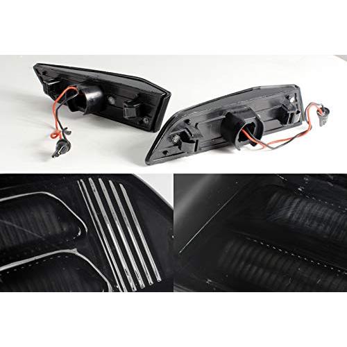 【並行輸入品】EPARTS スモークレンズ ホワイト LED フロントバンパーサイドマーカー パーキングライト ペア 2003 2007 インフ