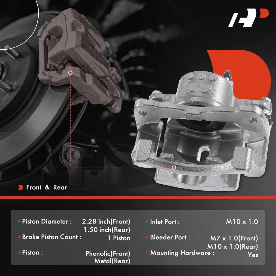 A Premium Disc Brake Caliper Assembly with Bracket Compatible wi 並行輸入品の画像