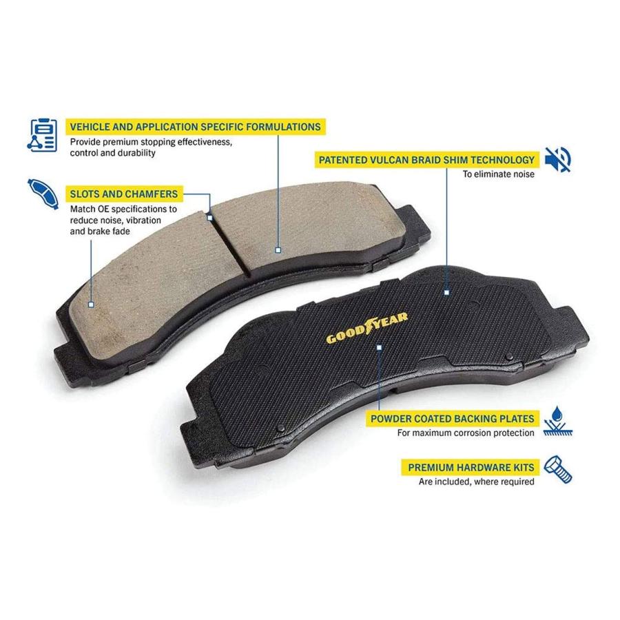 Goodyear Brakes GYD918 | Carbon Ceramic Front Brake Pads fit BMW 並行輸入品_9