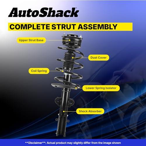 【並行輸入品】AutoShack CST100826PR フロントドライバーと助手席側のコンプリートストラットショックスプリングアセンブリ交換用の画像