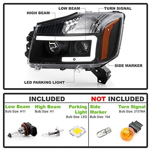 【並行輸入品】 ACANII   For 2014 2015 Nissan Titan 04 07 Armada Black Housing Lの画像