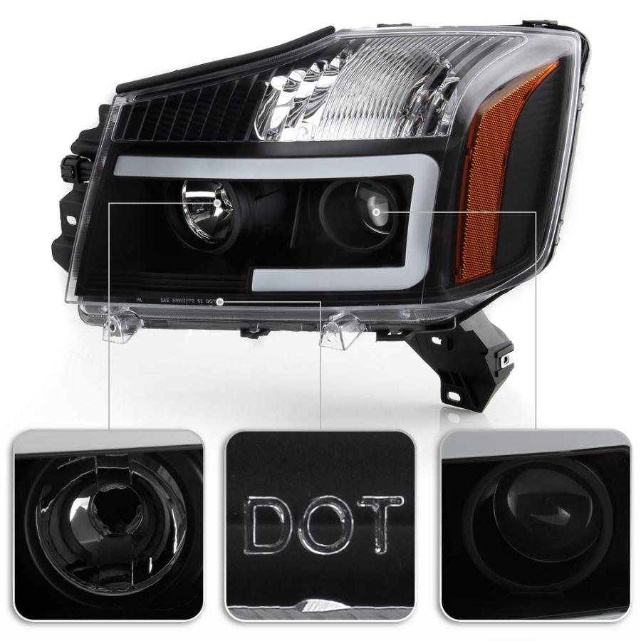 【並行輸入品】 ACANII   For 2014 2015 Nissan Titan 04 07 Armada Black Housing Lの画像
