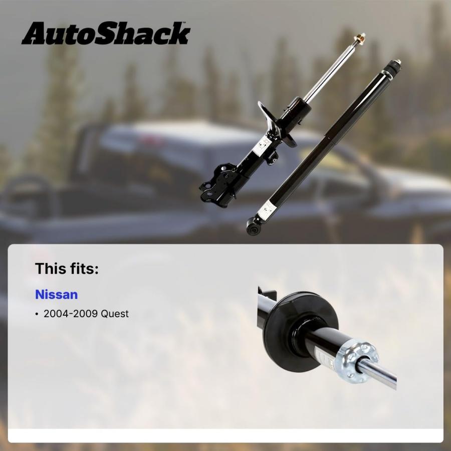 【並行輸入品】AutoShack リアショックアブソーバ 2個組 ドライバーと助手席側交換用 2004 2009 日産 クエスト 3.5L V6の画像