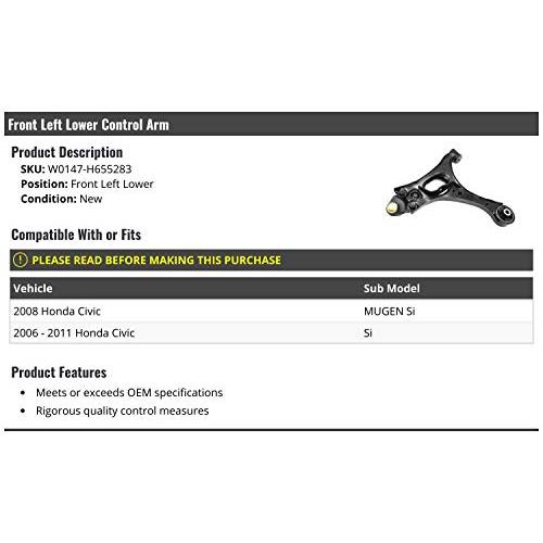 Front Left Driver Side Lower Control Arm   Compatible with 2006  並行輸入品の画像