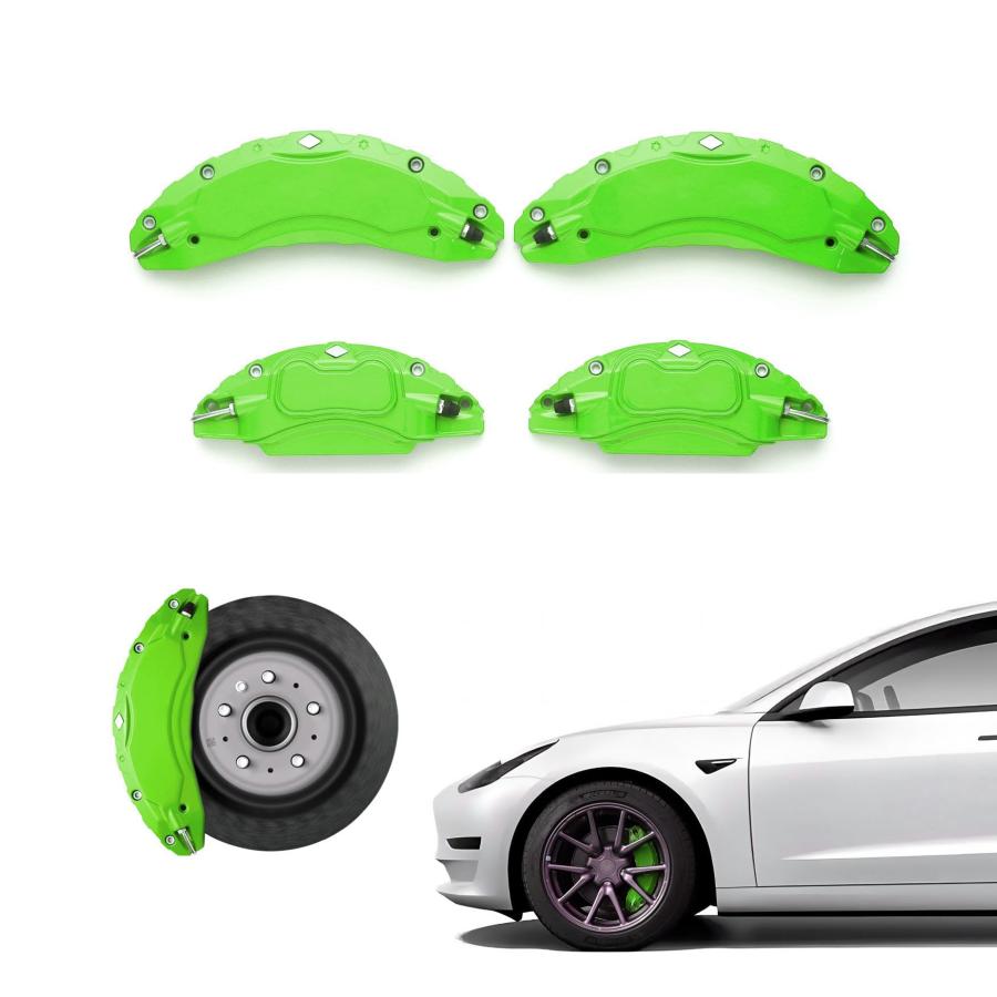 Weishine ブレーキキャリパーカバー 4個セット Teslaモデル3
