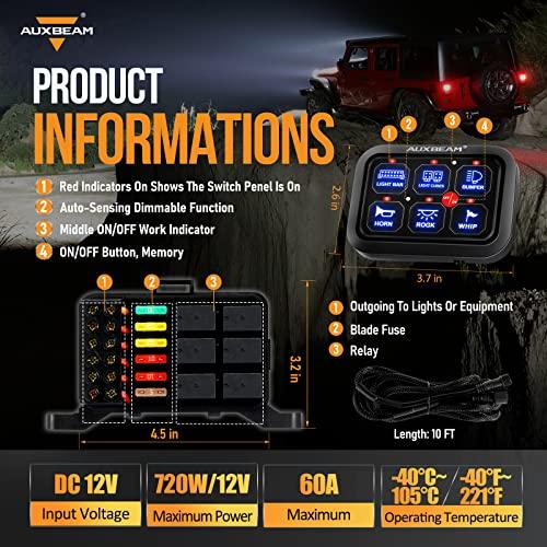 Auxbeam Panel de interruptor de 6 bandas regulable autom〓tico, si 並行輸入品｜wid-grab｜05