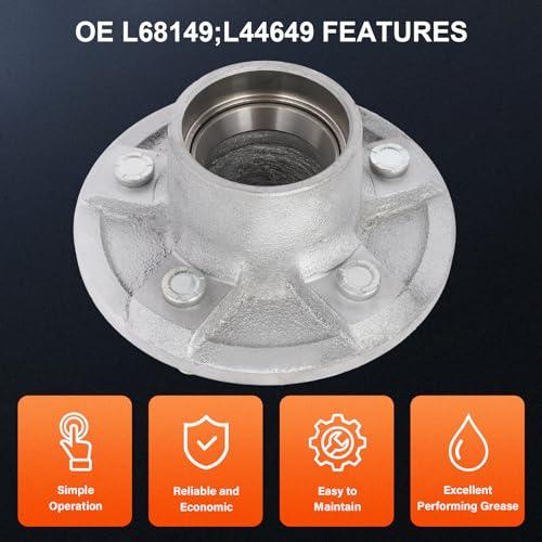 OCPTY トレーラーハブ ホイール ベアリングキット 1 1/16 アウター 1 3/8 インナー テーパード スピンドル グリ 並行輸入品_7