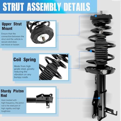 【並行輸入品】 Front Pair Complete Struts with Coil Spring Assembly Compatible_4