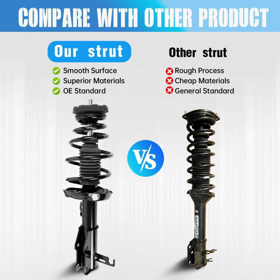 【並行輸入品】 Front Pair Complete Struts with Coil Spring Assembly Compatible_9