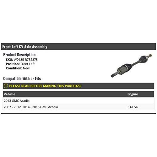 フロント左運転席側CV車軸アセンブリ 2007 2016 GMC Acadia 3.6L V6に対応 Marketplace 並行輸入品_3