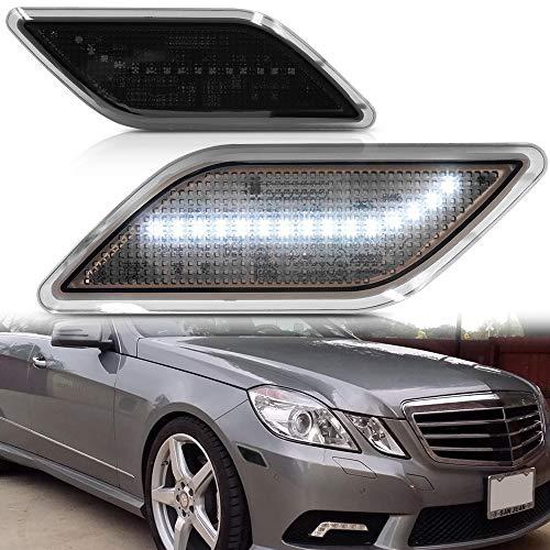 Smoke Lens White LED Front Bumper Side Marker Light Kits for 201 並行輸入品の画像