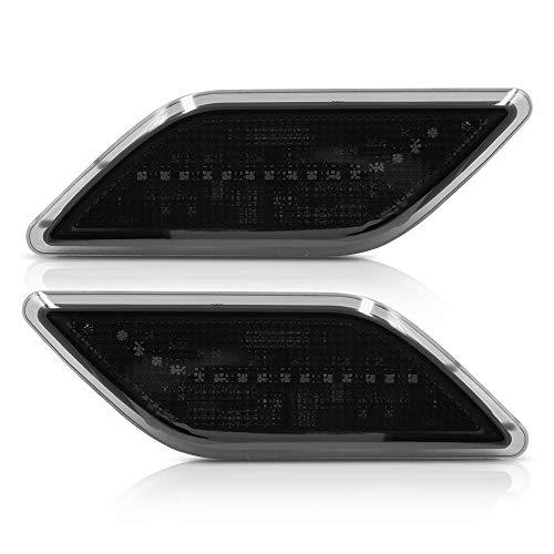 Smoke Lens White LED Front Bumper Side Marker Light Kits for 201 並行輸入品の画像