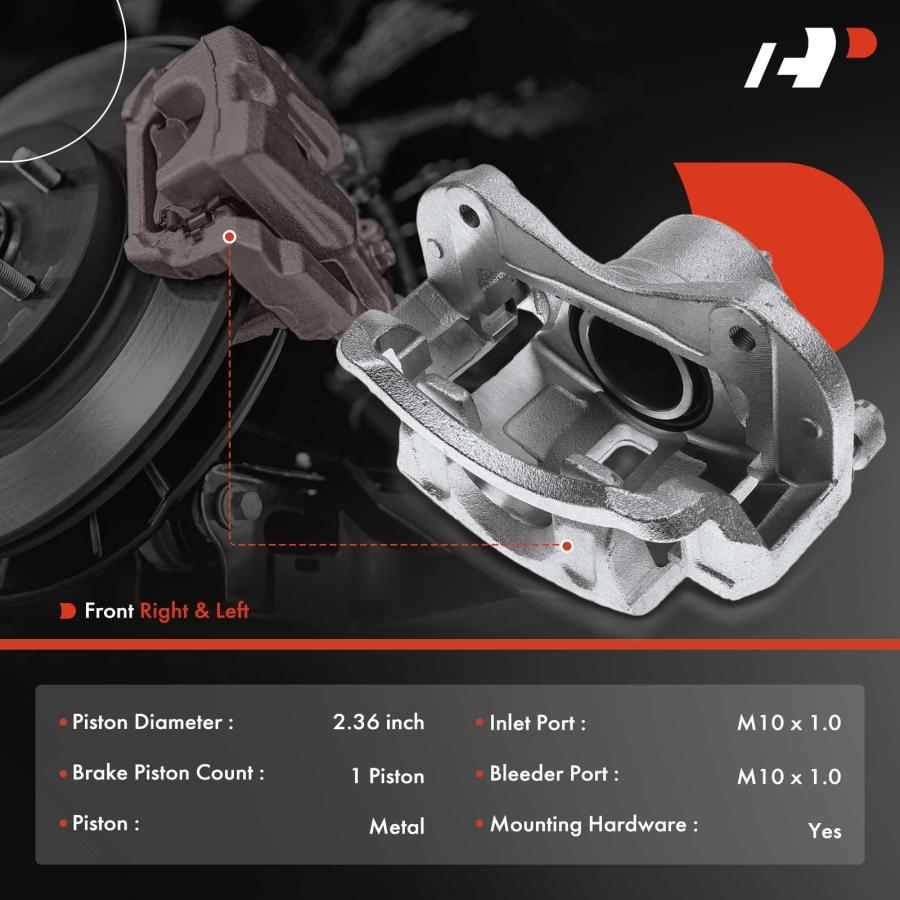 A Premium Disc Brake Caliper Assembly with Bracket Compatible wi 並行輸入品の画像