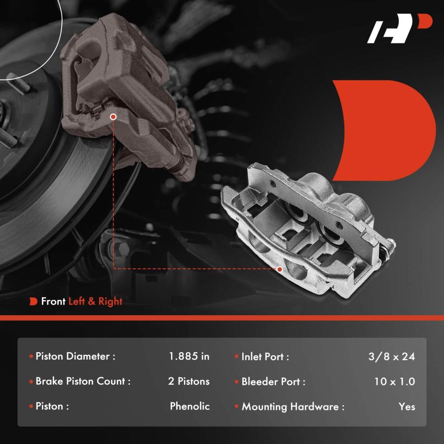 A Premium Front Disc Brake Caliper Assembly with Bracket Compati 並行輸入品の画像