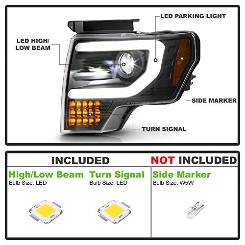 【並行輸入品】ACANII [ハロゲンモデル] 2009 2014 フォード F150 [低/高LEDプロジェクター内蔵] LED ウィンカ_4