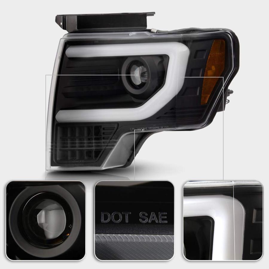 【並行輸入品】ACANII [ハロゲンモデル] 2009 2014 フォード F150 [低/高LEDプロジェクター内蔵] LED ウィンカ_9