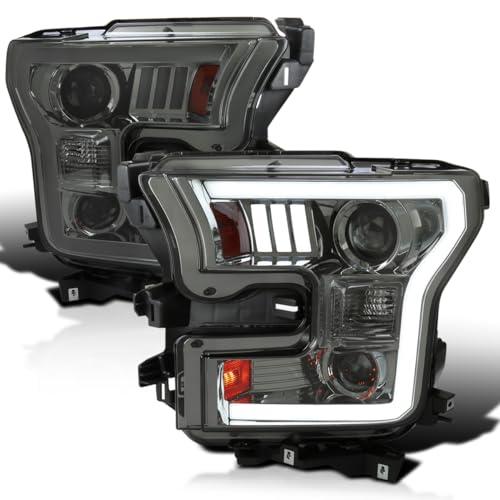 【並行輸入品】Spec D Tuning LEDライトバー スモークレンズ プロジェクターヘッドライト 2015 2017 フォード F150_1