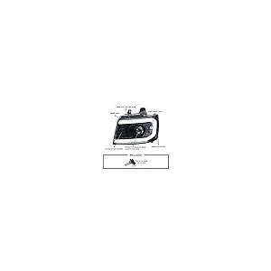 【並行輸入品】SPEC D TUNING DRL LEDストリップ 光沢ブラックプロジェクタースモークヘッドライトシグナル 2007 2013の画像