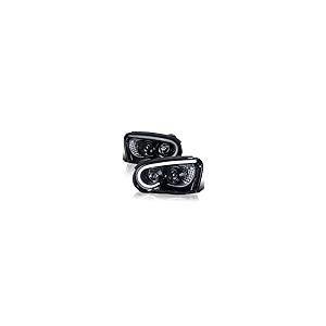 【並行輸入品】Spec D Tuning 光沢ブラックスモークプロジェクターヘッドライト LEDライトバー付き 2004 2005 スバル インの画像