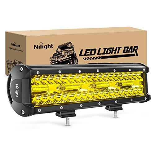 Nilight   18033C A 12 Inch 240W Amber Lights Triple Row Spot \u0026 Fl 並行輸入品_1