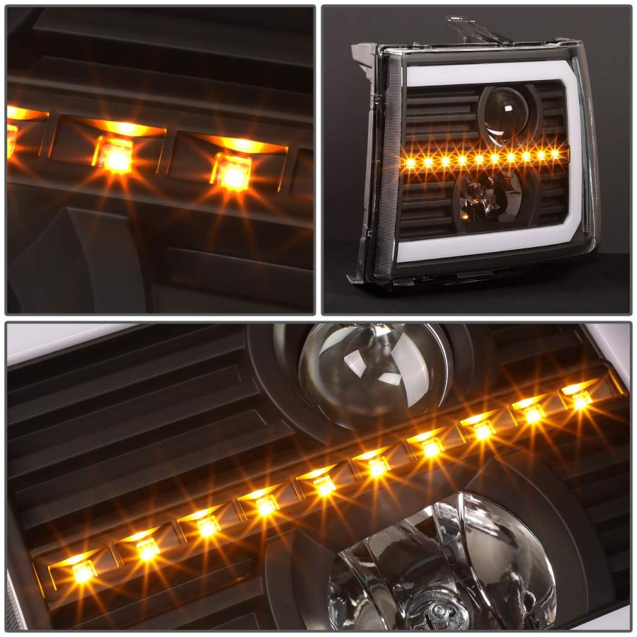 【並行輸入品】 DNA MOTORING HL LB T2 SIE07 BK CL1 Black Projector Headlight Witの画像