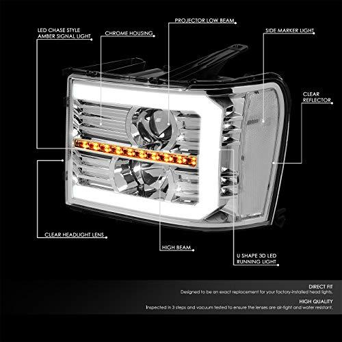 【並行輸入品】DNA Motoring HL LB T2 SIE07 CH CL1 クロームプロジェクターヘッドライト LED U Halo Dの画像
