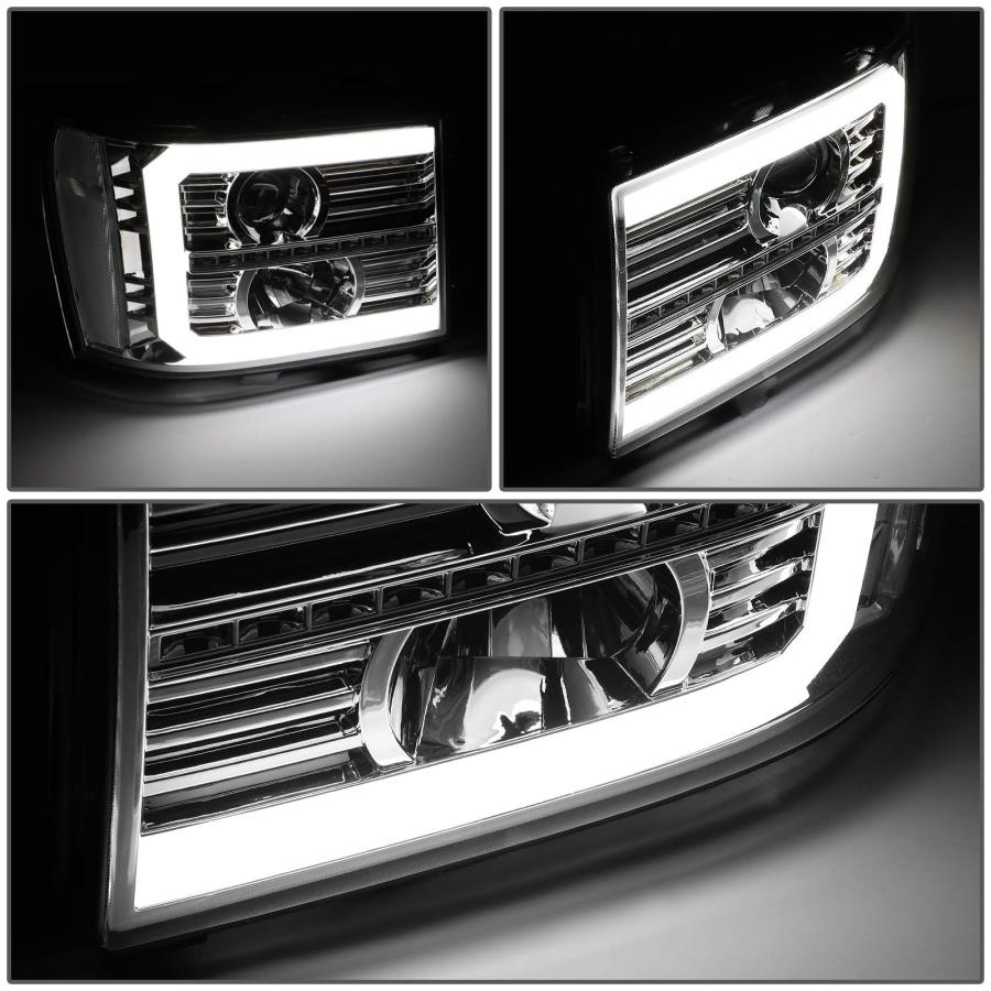 【並行輸入品】DNA Motoring HL LB T2 SIE07 CH CL1 クロームプロジェクターヘッドライト LED U Halo Dの画像
