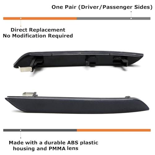 iJDMTOY ユーロスモークレンズ フロントバンパーサイドマーカー リフレクターランプ 2008 2014 BMW E71 X6 並行輸入品の画像