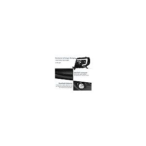 ZMAUTOPARTS LED Tube Projector Headlights Headlamps Black/Smoke  並行輸入品の画像